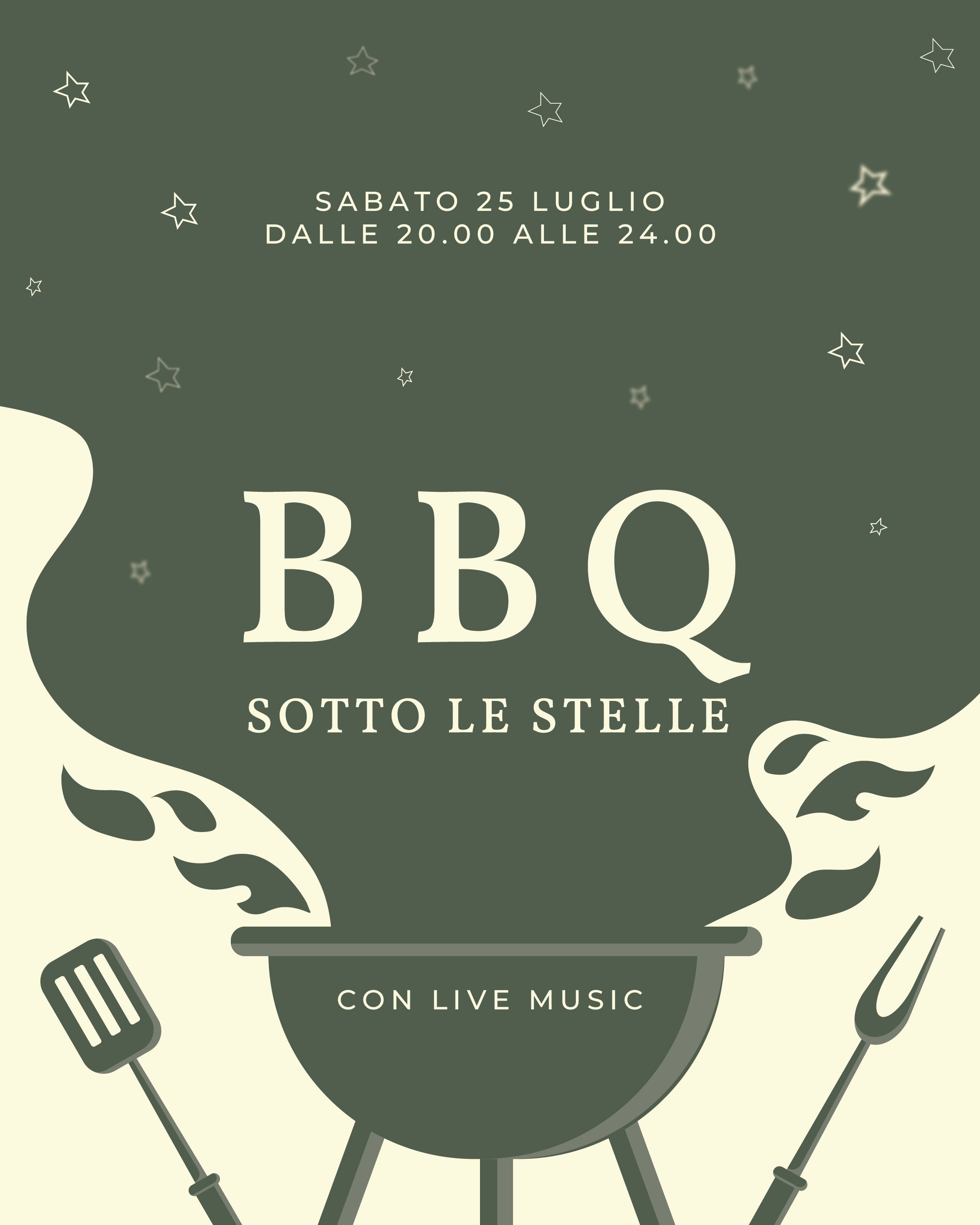 BBQ sotto le stelle – Sabato 25 luglio