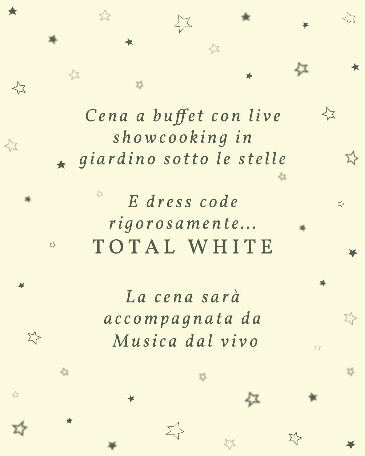 White Dinner Menù